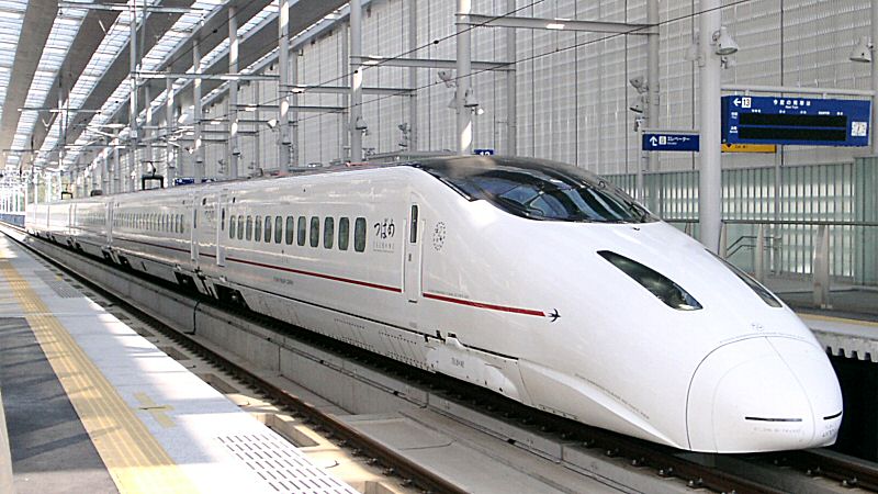 Kyushu shinkansen type800 shinminamata